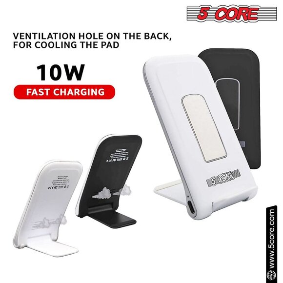 Wireless Charger 10W Fast Wireless Charging Pad Glass Top Pair Slim USB-C CDKW03 - Picture 2 of 9